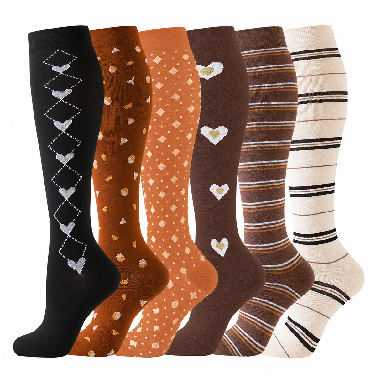 Chaussettes de compression Black Heart (6 paires) - image 7