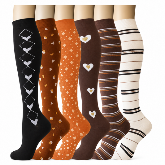 Chaussettes de compression Black Heart (6 paires) - Multicolore - S/M - image 0