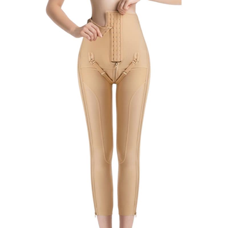 Pantalon Capri gainant taille haute à double fermeture éclair ajustable - image 5