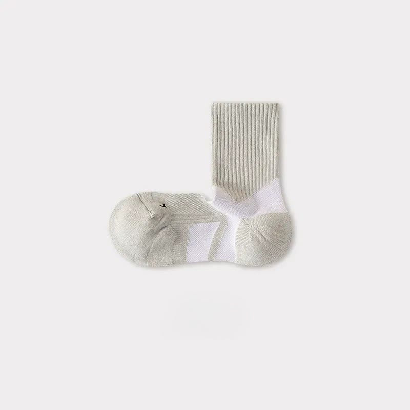 Chaussettes de compression respirantes avec soutien de la voûte plantaire (5 paires) - Gris - 40(US2-7) - image 3