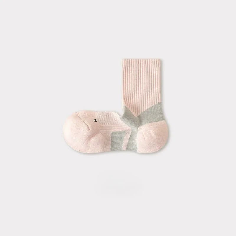 Chaussettes de compression respirantes avec soutien de la voûte plantaire (5 paires) - Rose - 40(US2-7) - image 4