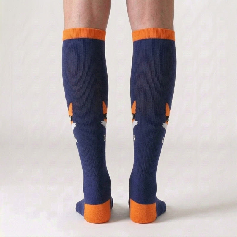 Chaussettes de compression à imprimé animal de dessin animé amusant (5 paires) - image 3