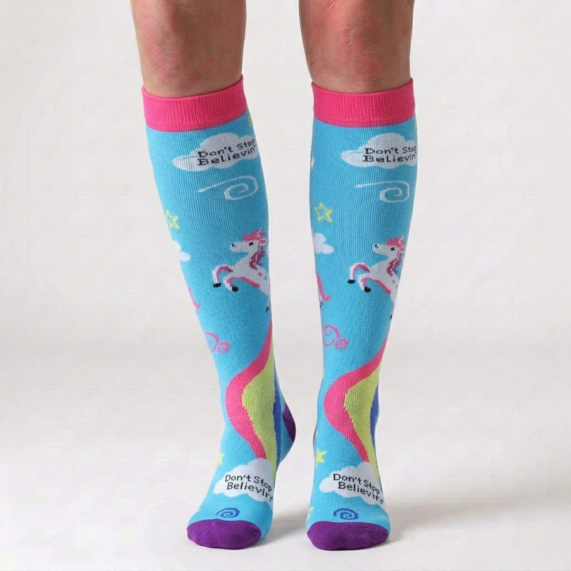 Chaussettes de compression à imprimé animal de dessin animé amusant (5 paires) - image 4