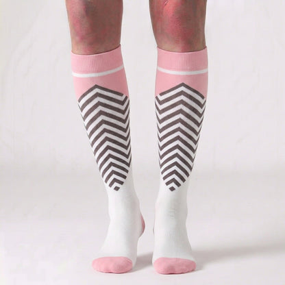 Chaussettes de compression grande taille à motifs variés (6 paires) - image 1