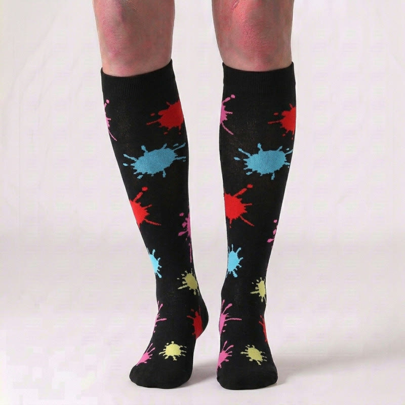 Chaussettes de compression grande taille à motifs variés (6 paires) - image 5