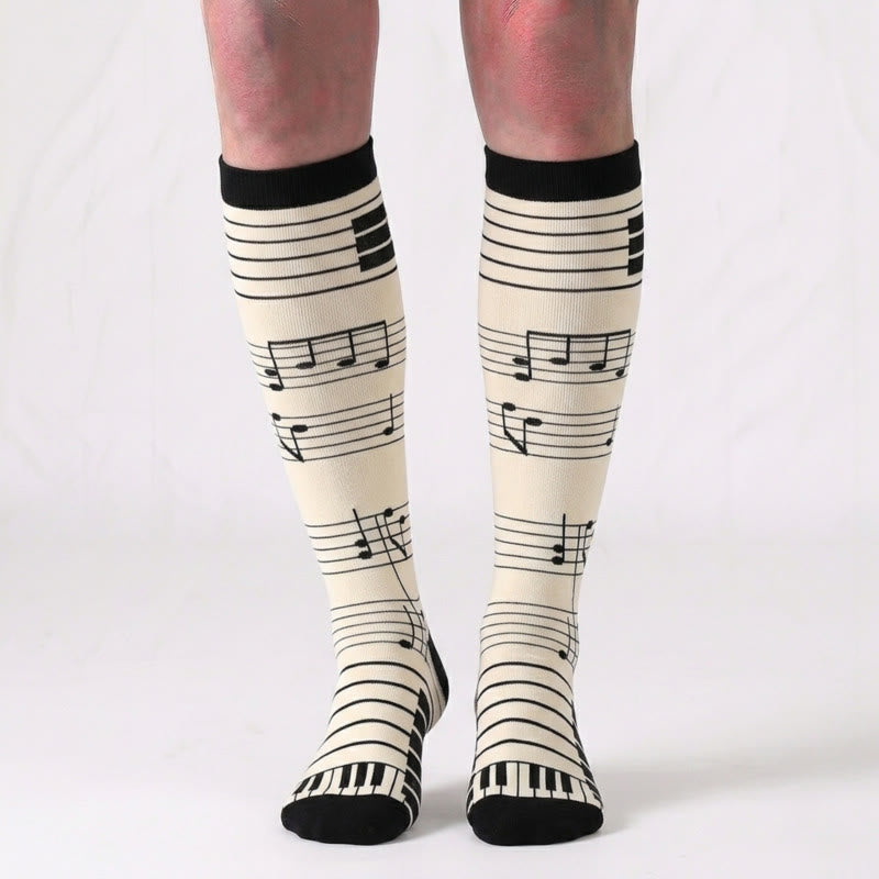 Chaussettes de compression grande taille à motifs variés (6 paires) - image 3