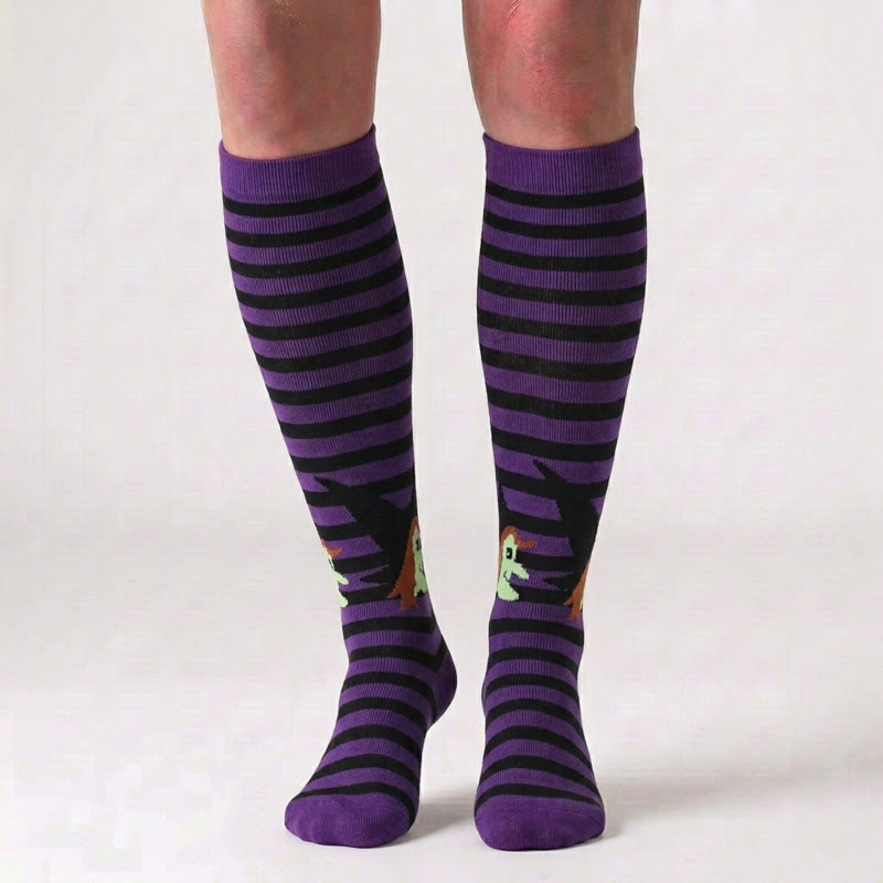 Chaussettes de compression en coton doux pour les fêtes d'Halloween (3 paires) - image 1
