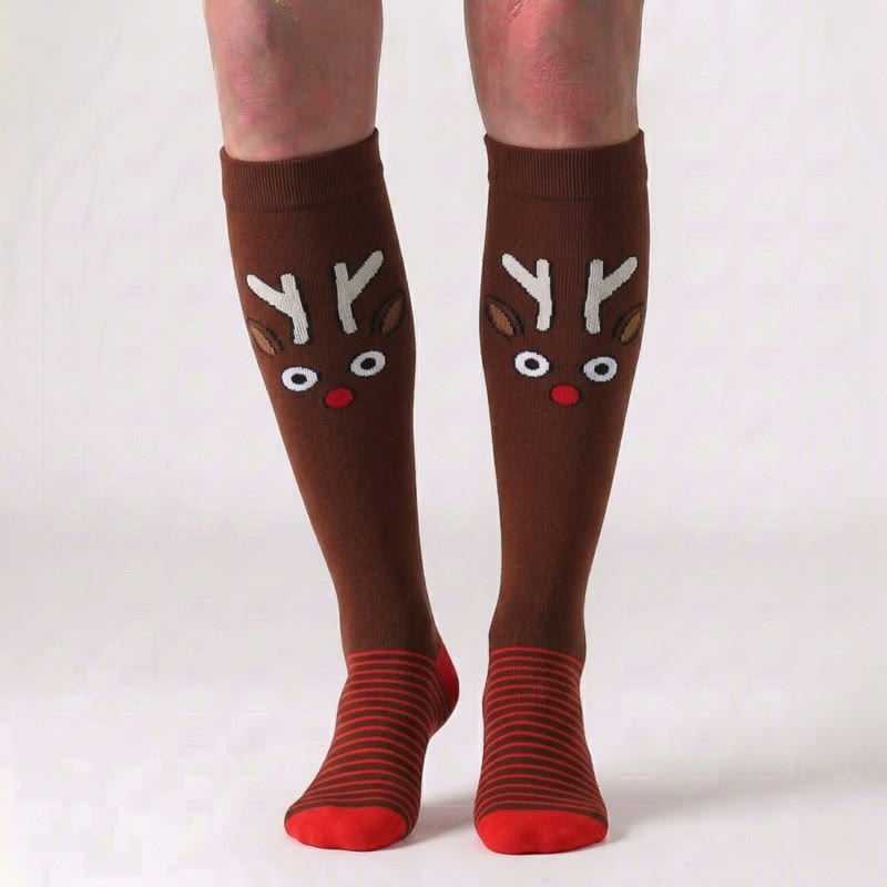 Chaussettes de compression montantes de Noël (6 paires) - image 6