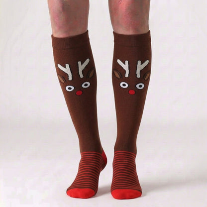 Chaussettes de compression montantes de Noël (6 paires) - image 6