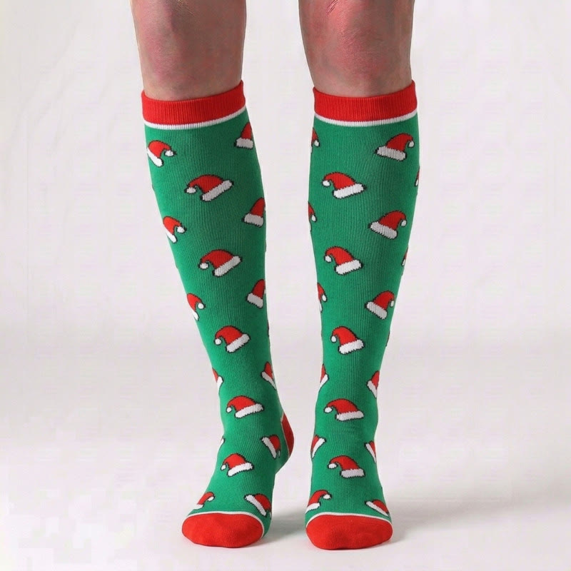 Chaussettes de compression montantes de Noël (6 paires) - image 3