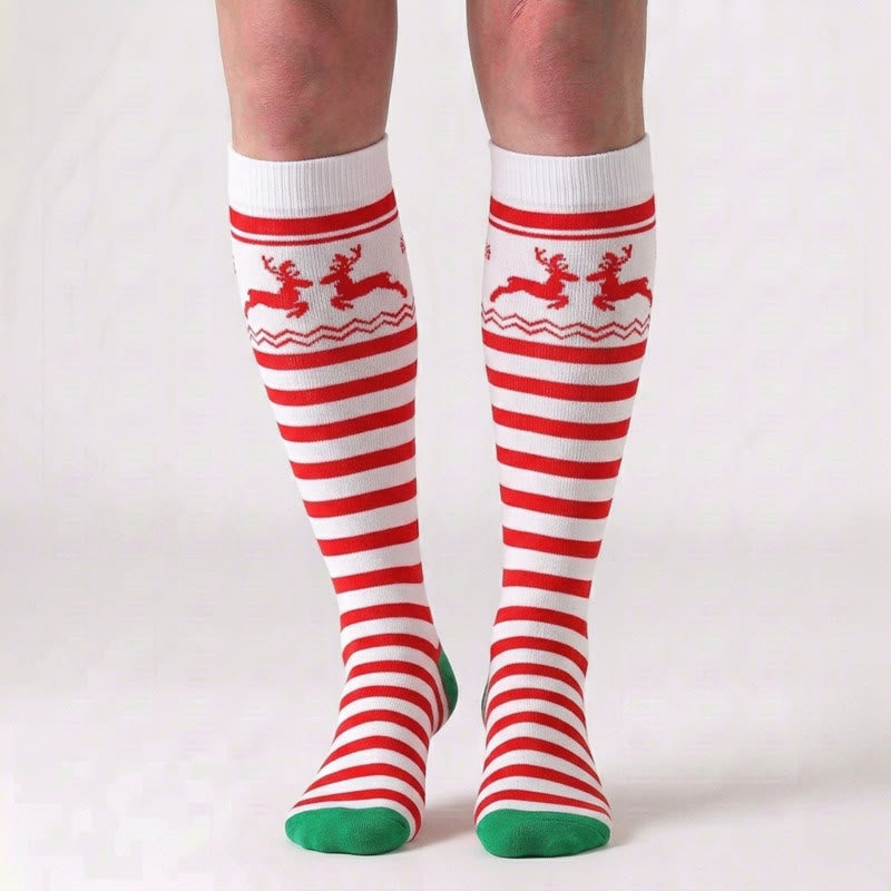 Chaussettes de compression montantes de Noël (6 paires) - image 1