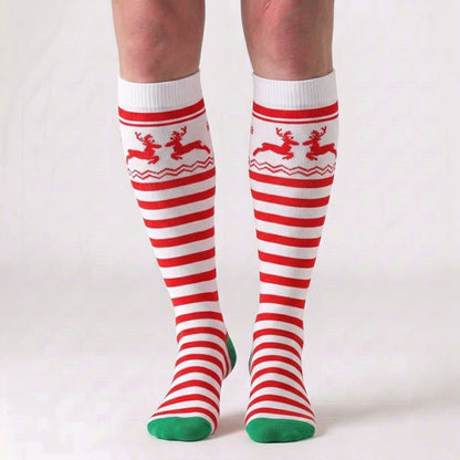Chaussettes de compression montantes de Noël (6 paires) - image 1