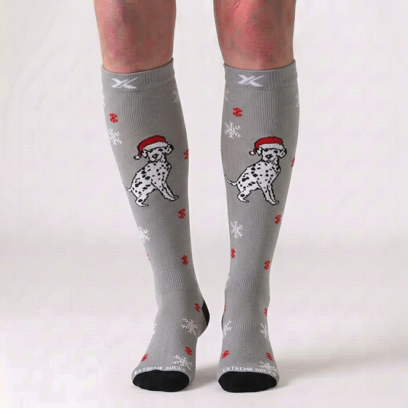 Chaussettes de compression montantes de Noël (6 paires) - image 4