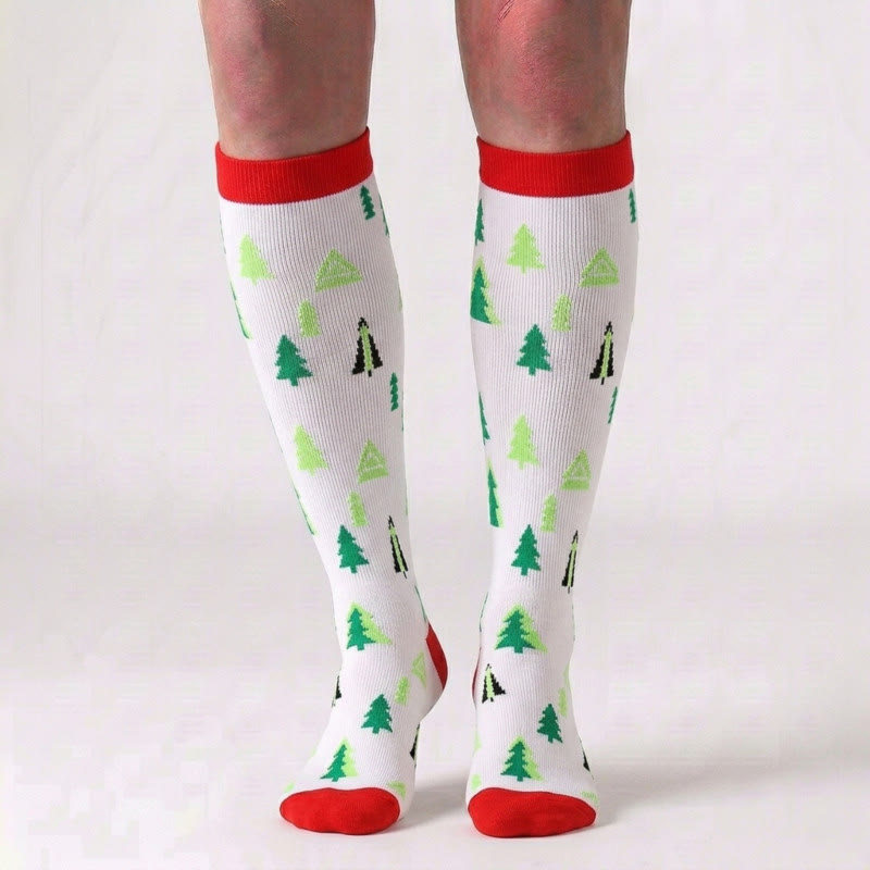 Chaussettes de compression montantes de Noël (6 paires) - image 2