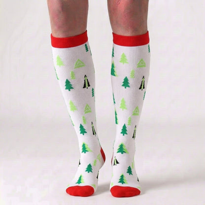 Chaussettes de compression montantes de Noël (6 paires) - image 2