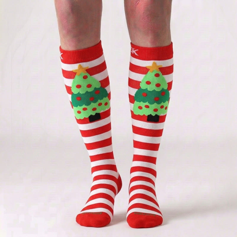 Chaussettes de compression montantes de Noël (6 paires) - image 5