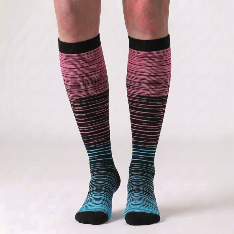 Chaussettes de compression Color Thin Lines (6 paires) - image 1