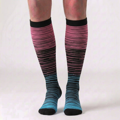 Chaussettes de compression Color Thin Lines (6 paires) - image 1