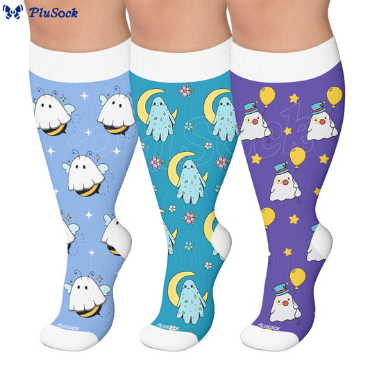 Chaussettes de compression Ghost Moon grandes tailles - image 0