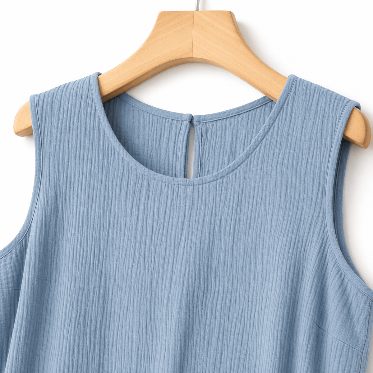 Robe midi trapèze sans manches - image 5