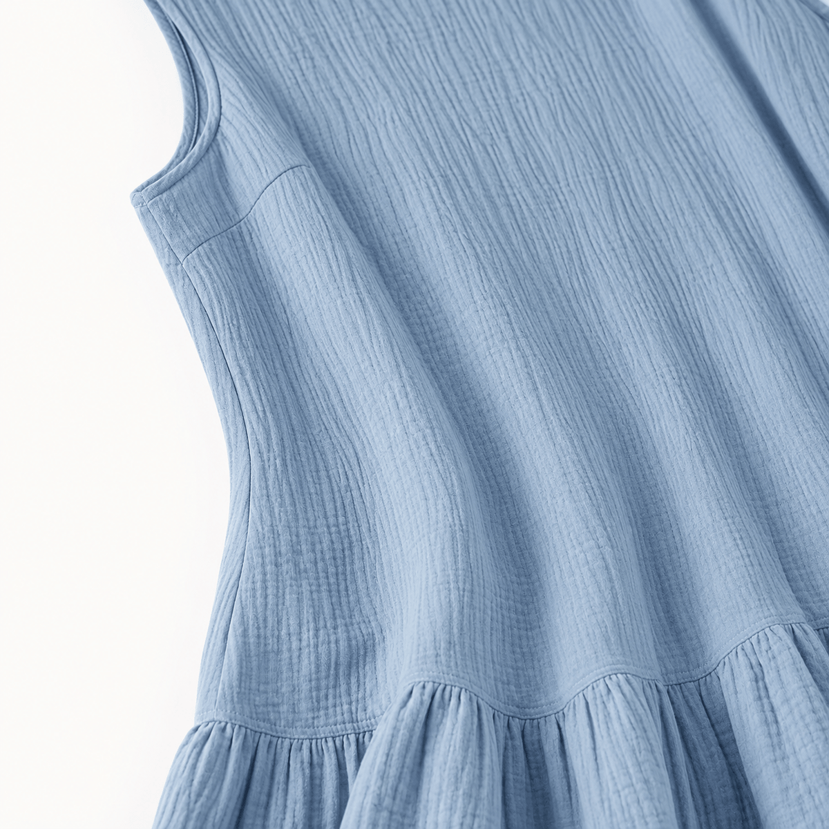 Robe midi trapèze sans manches - image 7