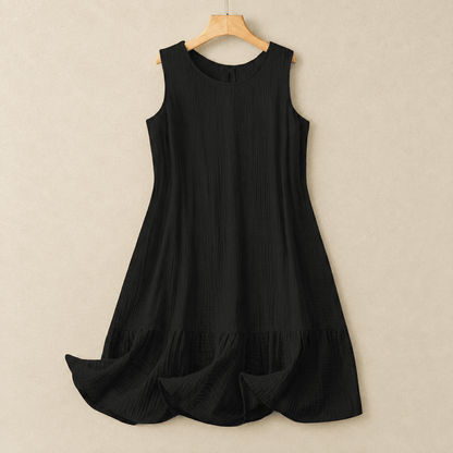 Robe midi trapèze sans manches - Noir - 4XL - image 1