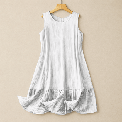 Robe midi trapèze sans manches - Blanc - 4XL - image 2