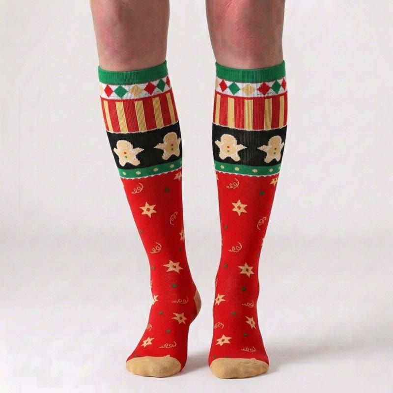 Chaussettes de compression à motif mignon de Noël (6 paires) - image 2
