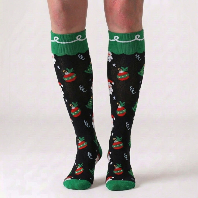 Chaussettes de compression à motif mignon de Noël (6 paires) - image 5