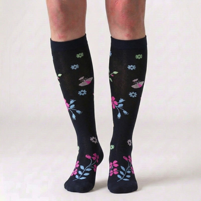 Chaussettes de compression papillon libellule (3 paires) - image 1
