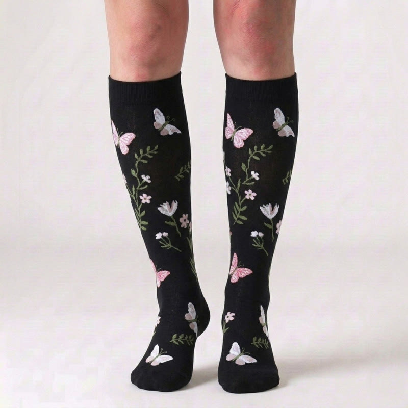 Chaussettes de compression papillon libellule (3 paires) - image 3