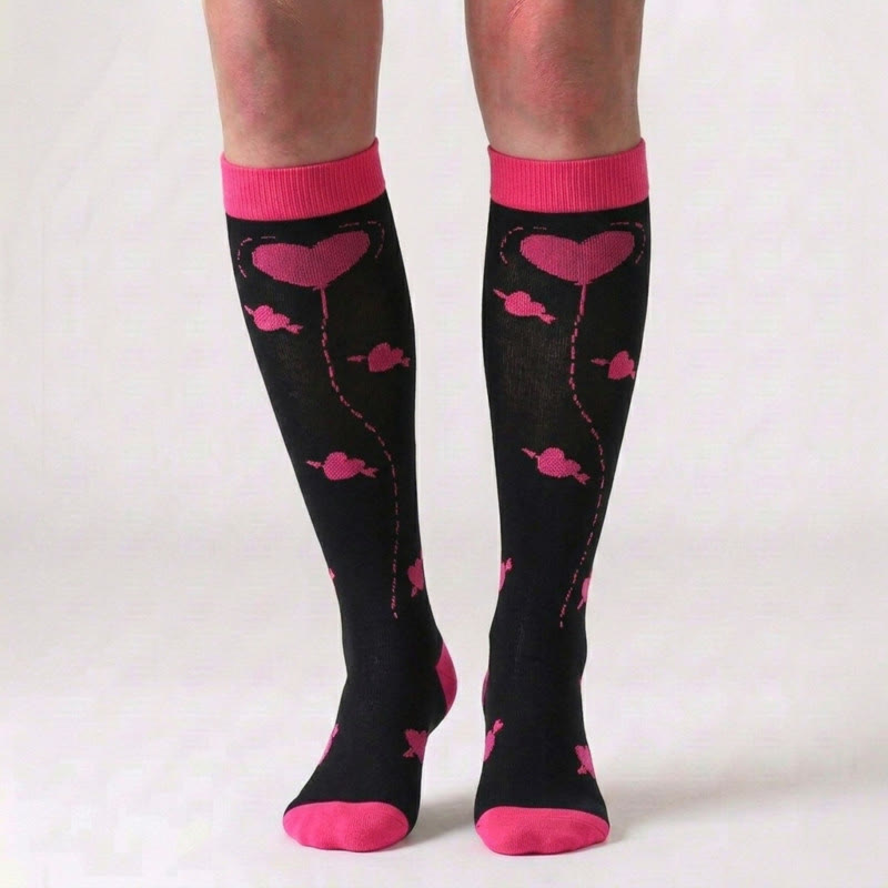 Chaussettes de compression à lèvres rouges (5 paires) - image 1