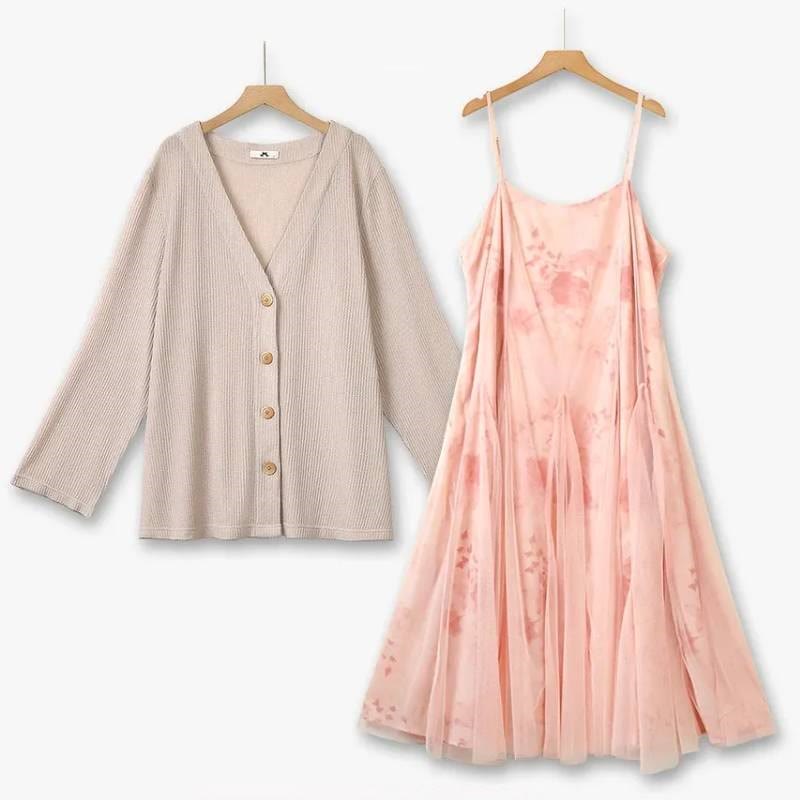 Ensemble deux pièces romantique à motif floral - Ensemble de 2 pièces - 6XL - image 0