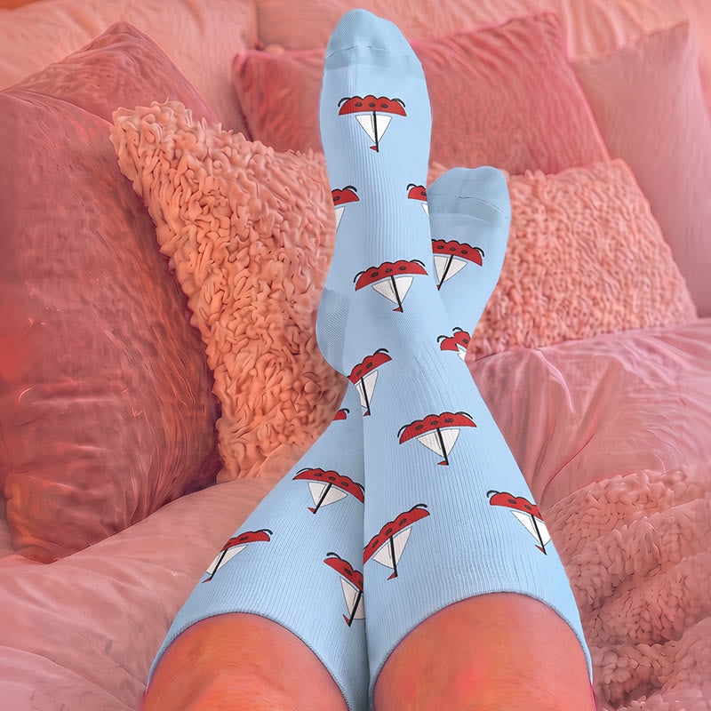Chaussettes de compression grandes tailles à motif pattes - image 3