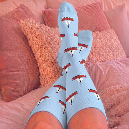 Chaussettes de compression grandes tailles à motif pattes - image 3