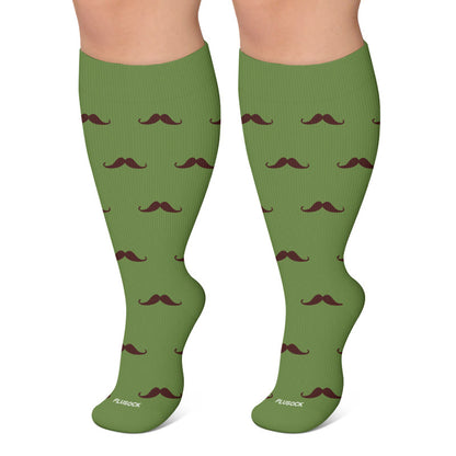 Chaussettes de compression grandes tailles à motif pattes - Vert - 4XL - image 6