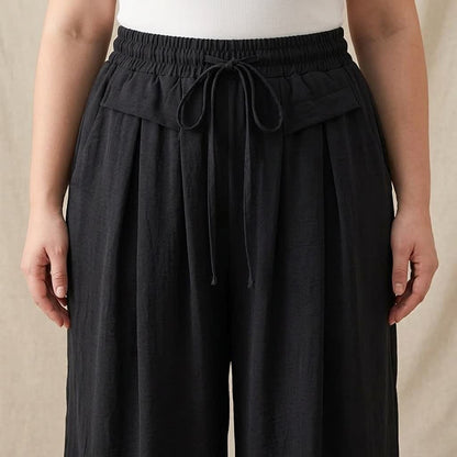 Pantalon décontracté à jambes larges et extensibles - image 12