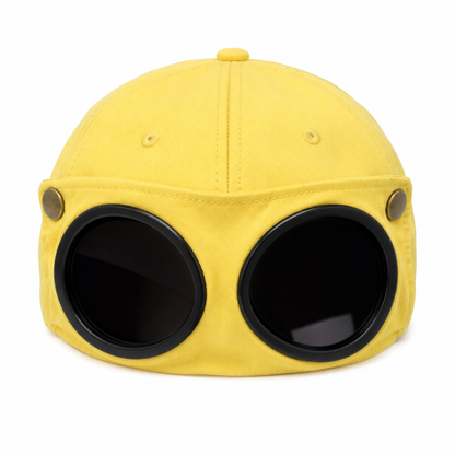 Chapeau style streetwear vintage à lunettes - Jaune - One Size - image 10