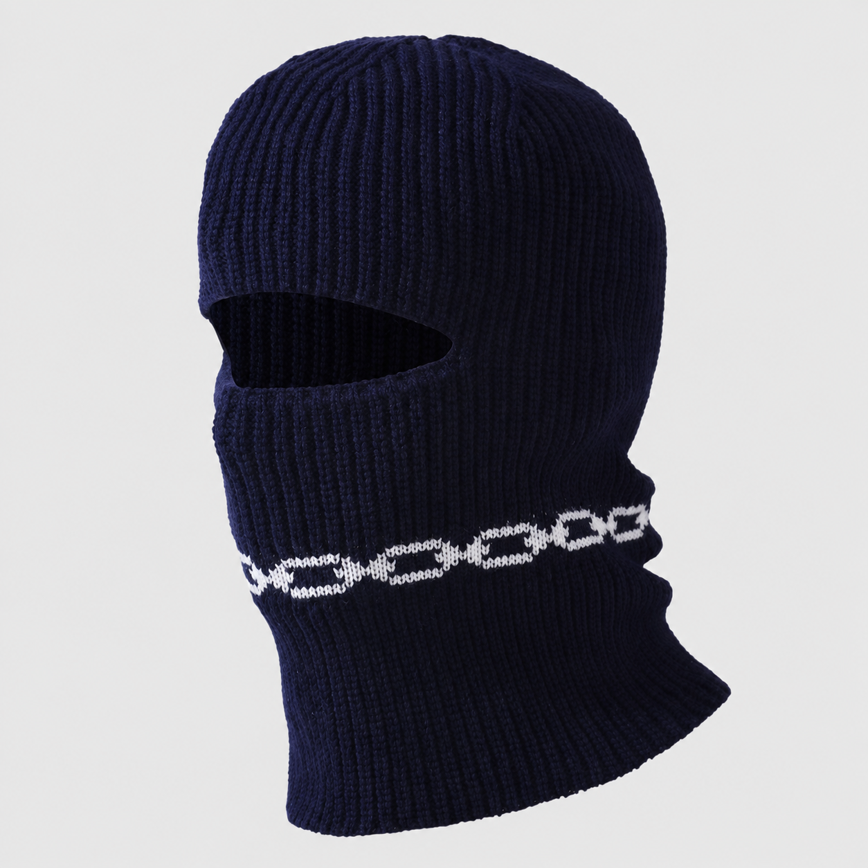 Bonnet cagoule convertible en maille côtelée pour temps froid - Bleu marine - One Size - image 6