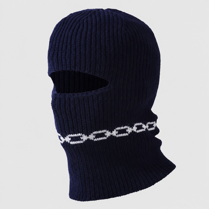 Bonnet cagoule convertible en maille côtelée pour temps froid - Bleu marine - One Size - image 6