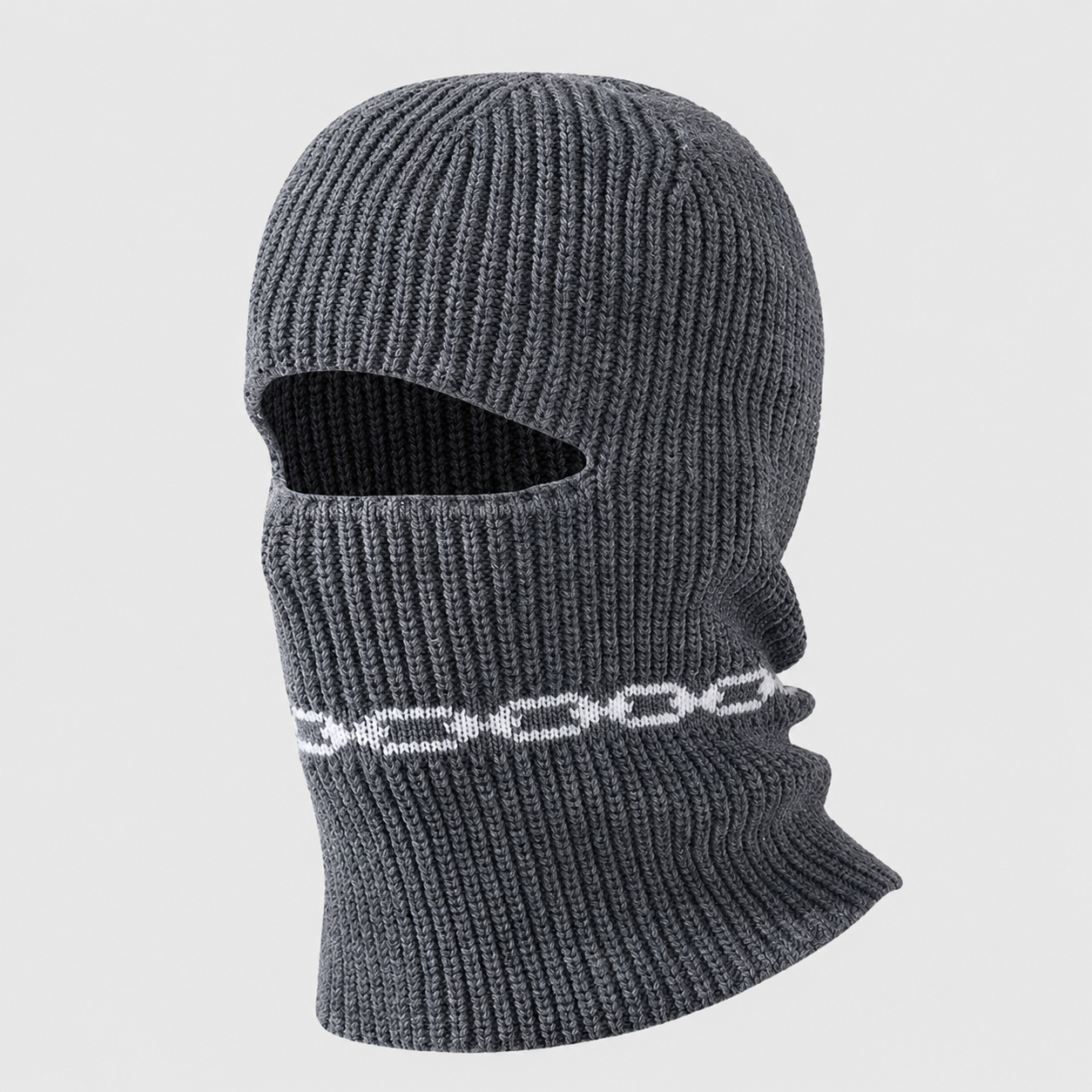 Bonnet cagoule convertible en maille côtelée pour temps froid - image 7