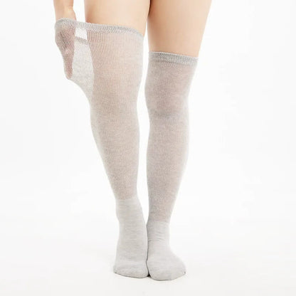 Chaussettes hautes non compressives pour diabétiques - Gris - 42(US4-8,5) - image 2