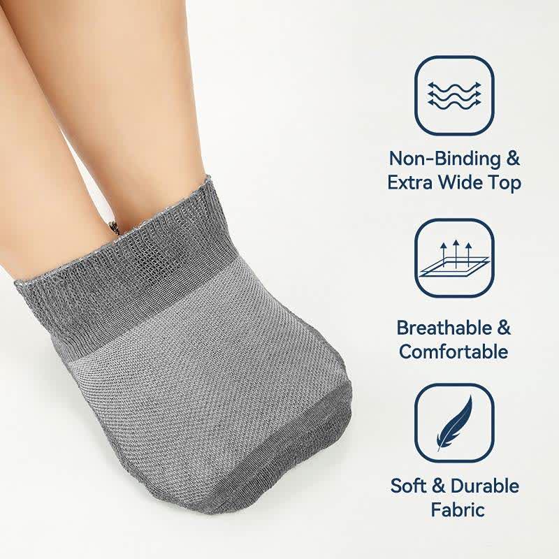 Chaussettes de cheville respirantes, rembourrées et non contraignantes pour diabétiques (5 paires) - image 12