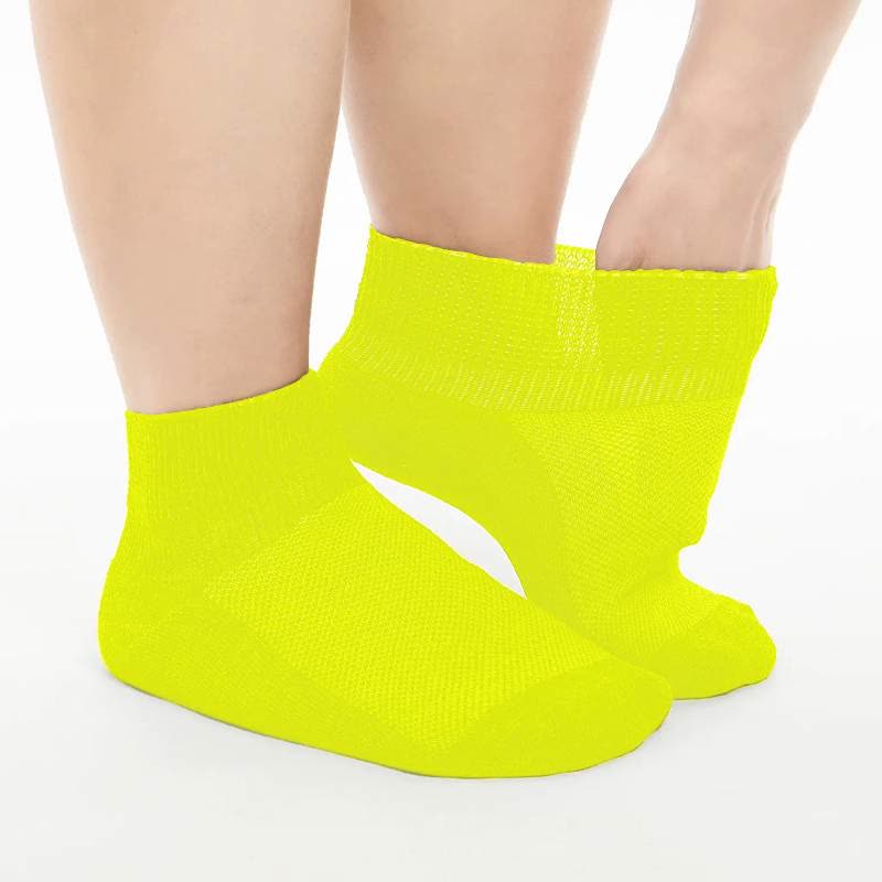 Chaussettes de cheville respirantes, rembourrées et non contraignantes pour diabétiques (5 paires) - Jaune - UE40-44(7-10) - image 8