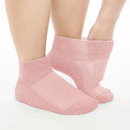 Chaussettes de cheville respirantes, rembourrées et non contraignantes pour diabétiques (5 paires) - Rose - UE40-44(7-10) - image 3