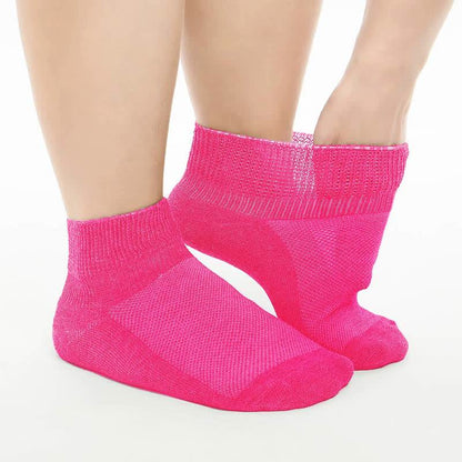 Chaussettes de cheville respirantes, rembourrées et non contraignantes pour diabétiques (5 paires) - Fuchsia - UE40-44(7-10) - image 6