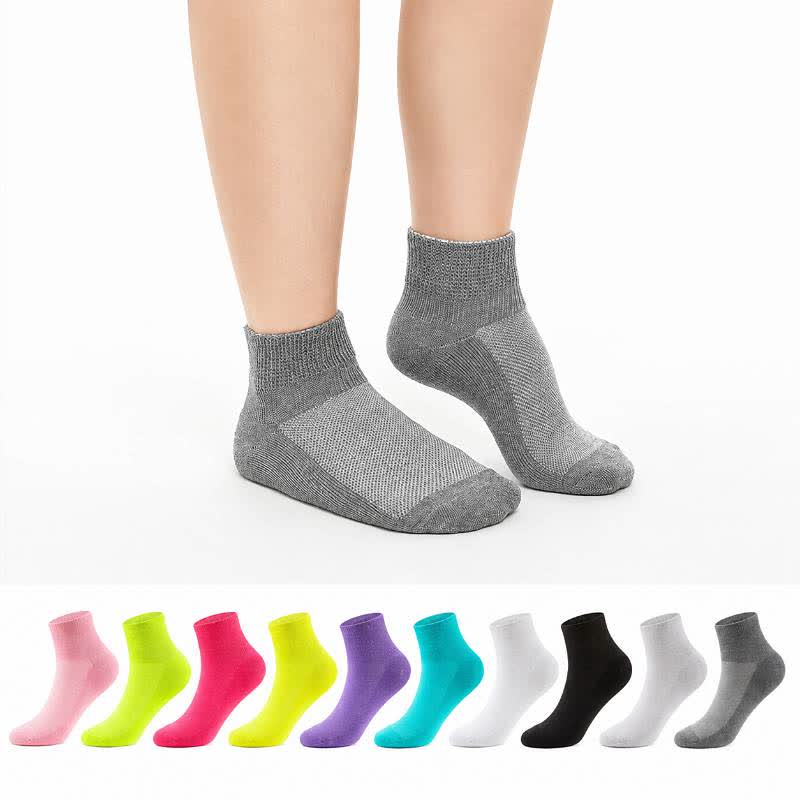 Chaussettes de cheville respirantes, rembourrées et non contraignantes pour diabétiques (5 paires) - Fuchsia+ Gris foncé + Violet + Vert fluorescent + Vert arctique - UE40-44(7-10) - image 0