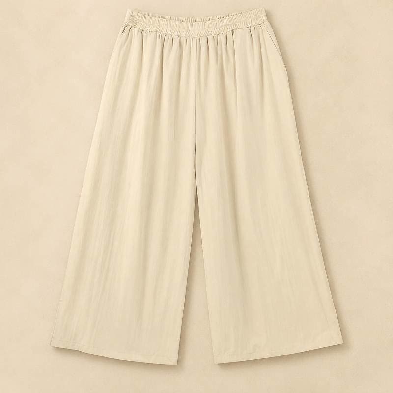 Pantalon ample et léger grande taille à enfiler - Beige - 6XL - image 0