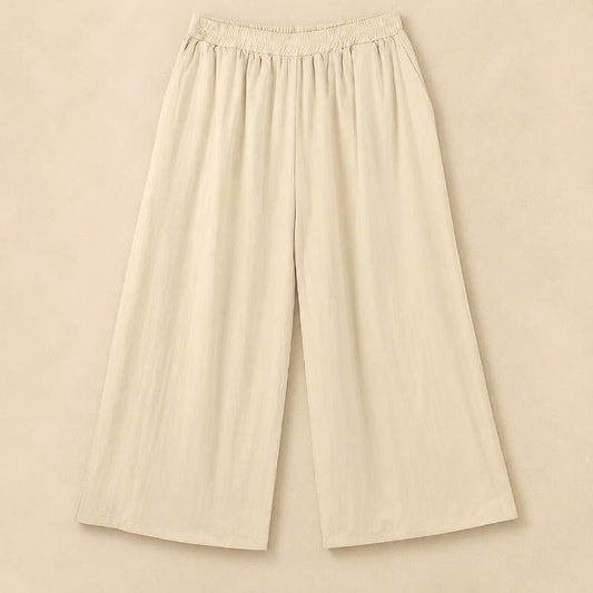 Pantalon ample et léger grande taille à enfiler - Beige - 6XL - image 0