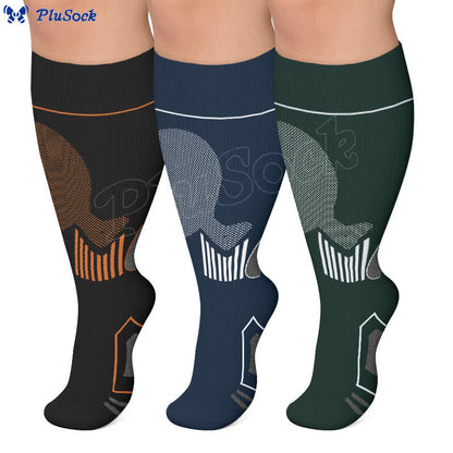 Chaussettes de compression sport contrastées grandes tailles - image 0